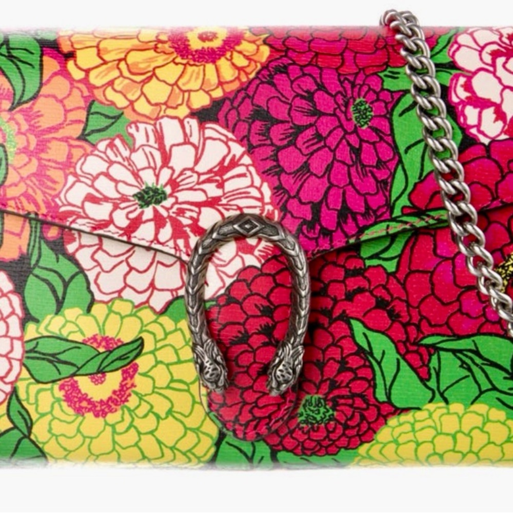 This is a Gucci x Ken Scott floral print leather Dionysus shoulder bag. NWO COA - Picture 4 of 5